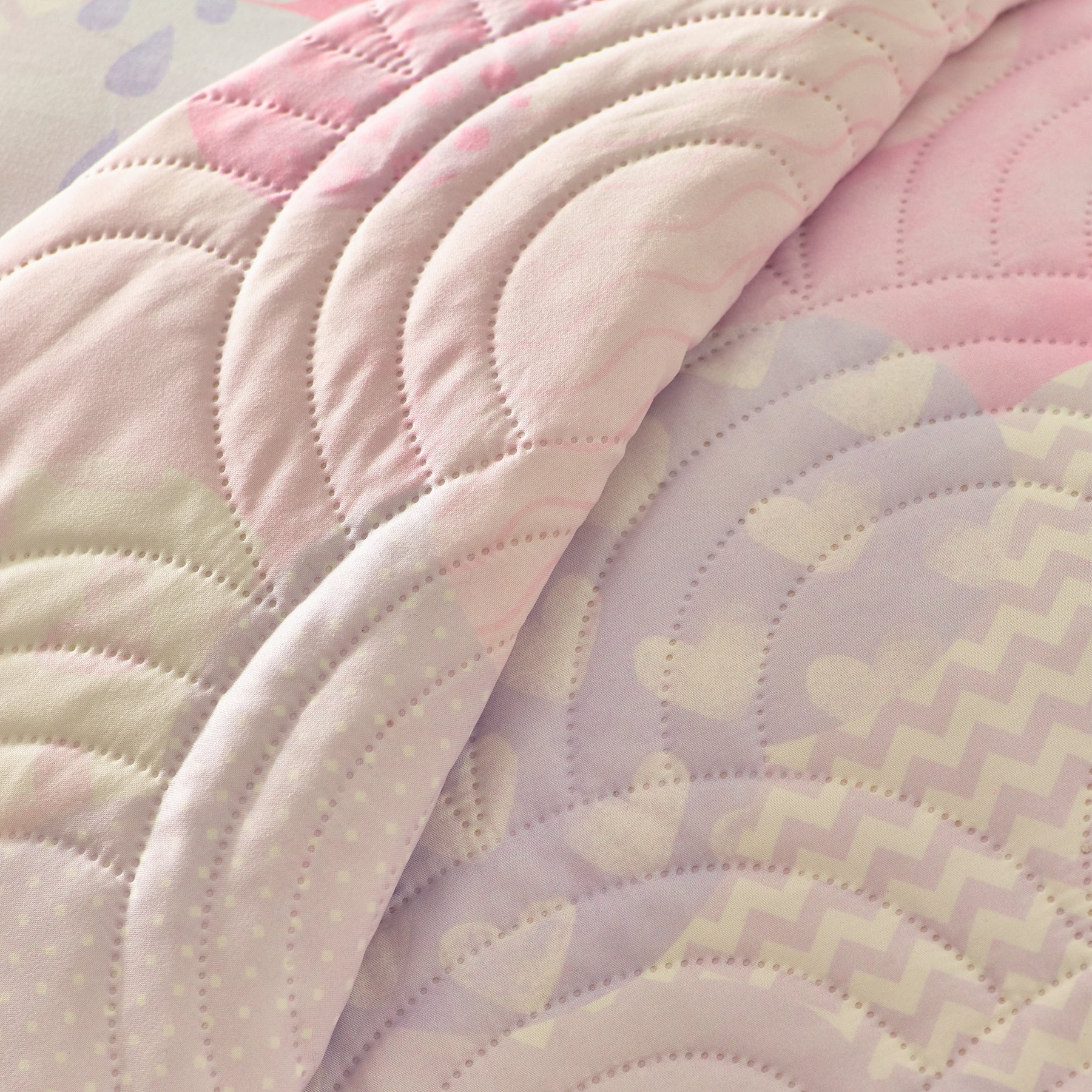 Catherine Lansfield Soft As A Cloud Quilted 150cm x 200cm Bedspread Set Pink