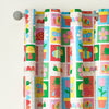 Catherine Lansfield Curious Caterpillar Reversible Ready Made Eyelet Curtains 66'' x 72'' Bright