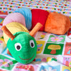Catherine Lansfield Charlee Caterpillar 3D Filled Cushion Bright