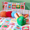 Catherine Lansfield Charlee Caterpillar 3D Filled Cushion Bright