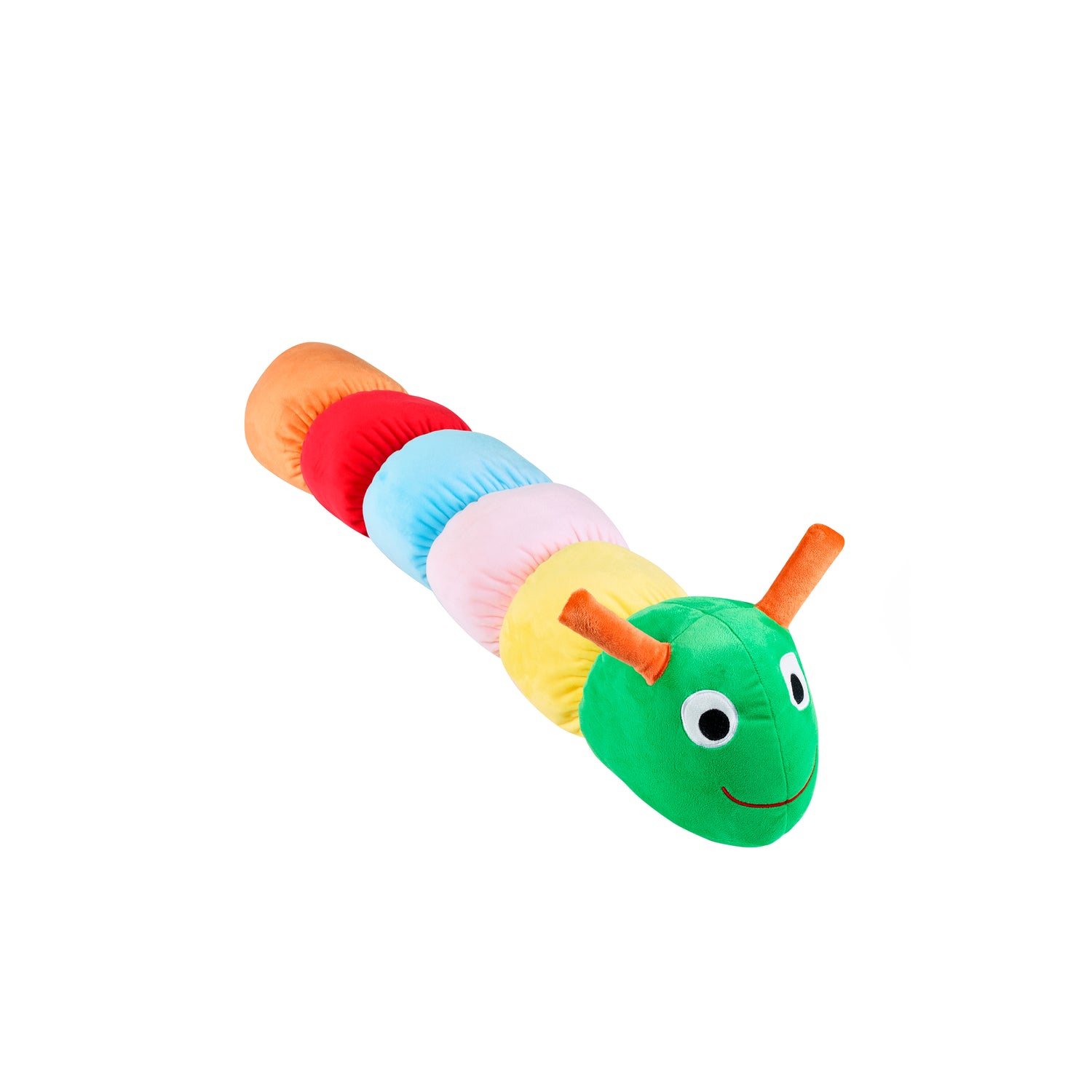 Catherine Lansfield Charlee Caterpillar 3D Filled Cushion Bright