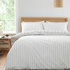 Bianca Ashford Stripe Reversible Duvet Cover Bedding Set Silver