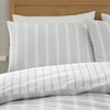 Bianca Ashford Stripe Reversible Duvet Cover Bedding Set Silver