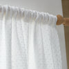 Pineapple Elephant Muscat Waffle Slot Top Ready Made Single Voile Curtain White