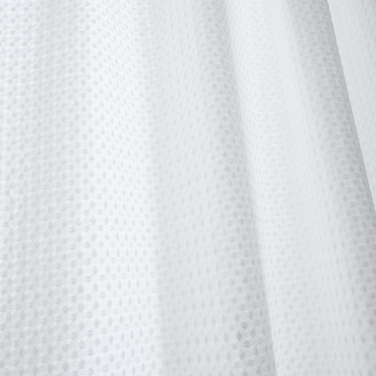 Pineapple Elephant Muscat Waffle Slot Top Ready Made Single Voile Curtain White