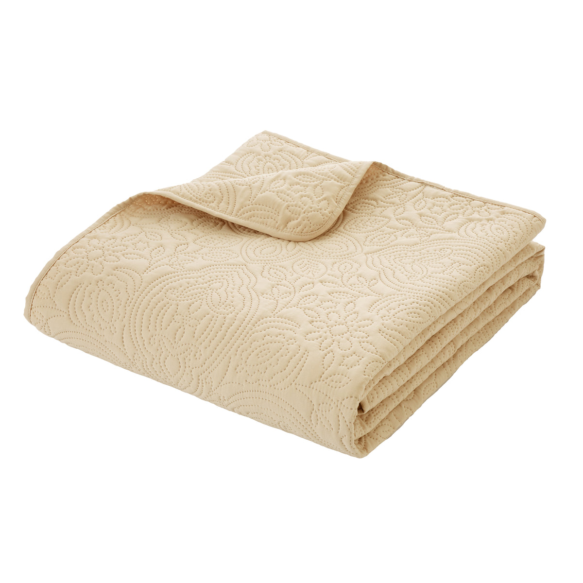 Pineapple Elephant Casablanca Pinsonic Quilted 220cm x 230cm Bedspread Natural