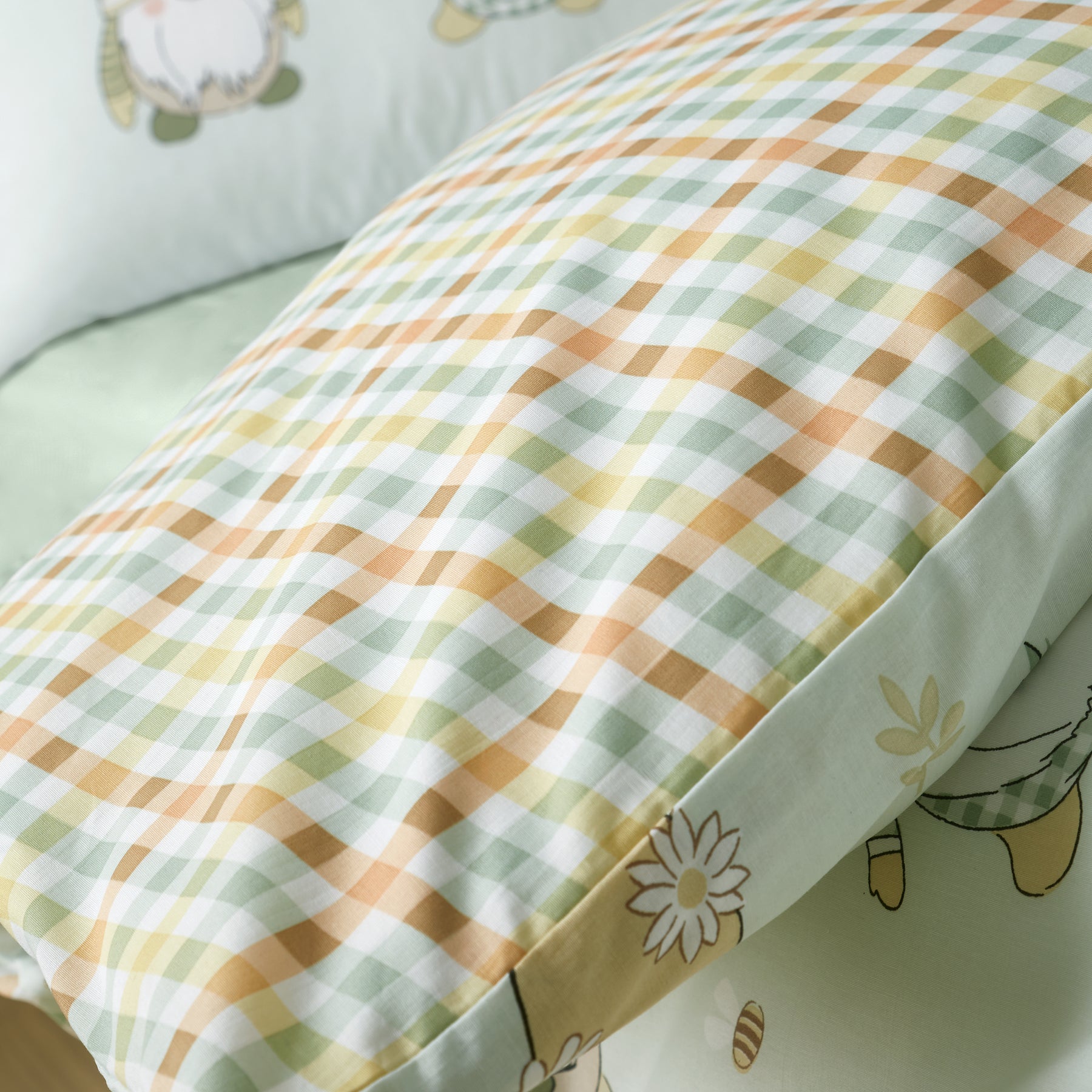 Catherine Lansfield Spring Gonks Duvet Cover Bedding Set Mint Green