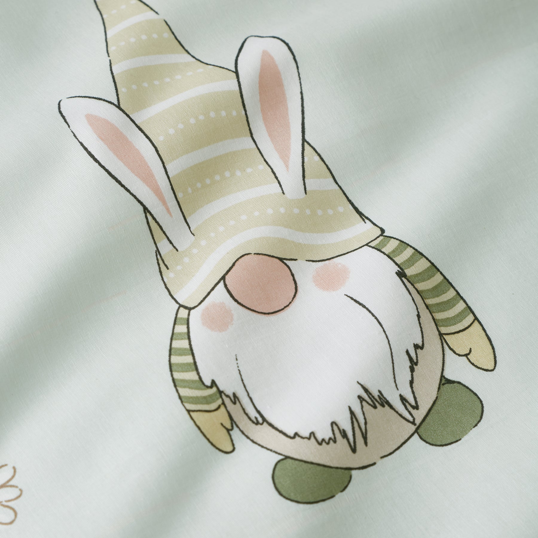 Catherine Lansfield Spring Gonks Duvet Cover Bedding Set Mint Green