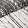 Catherine Lansfield Harbour Stripe Duvet Cover Bedding Set Black