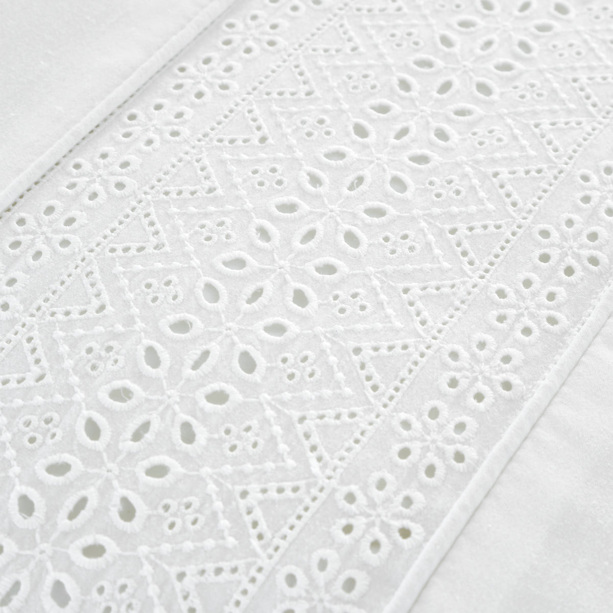 Catherine Lansfield Broderie Anglaise Easy Care Duvet Cover Bedding Set White