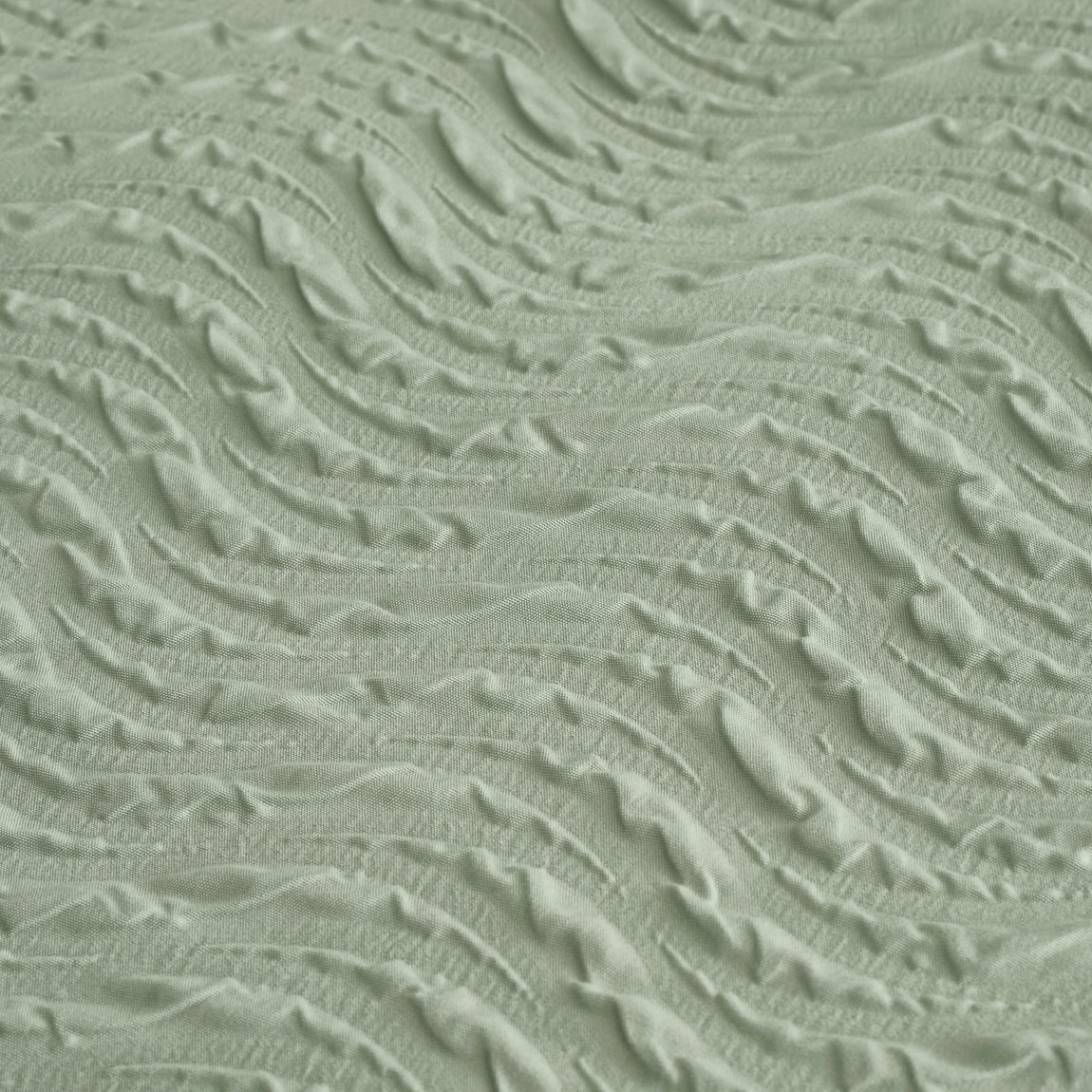 Catherine Lansfield Heatset Wave Duvet Cover Bedding Set Mint Green