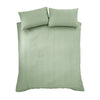 Catherine Lansfield Heatset Wave Duvet Cover Bedding Set Mint Green