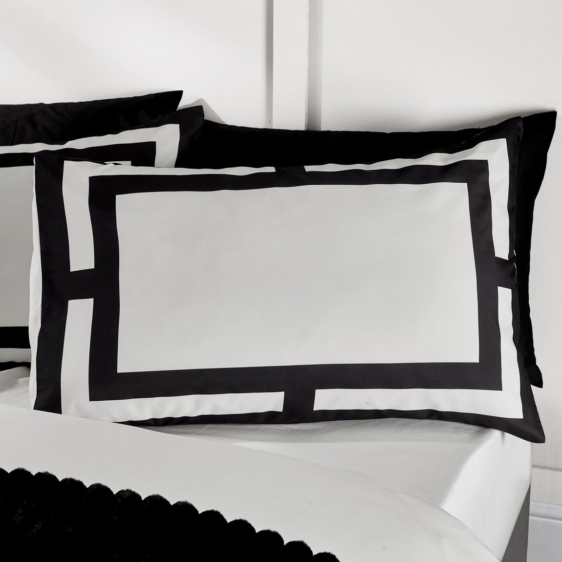Catherine Lansfield So Soft Mono Panel Duvet Cover Bedding Set Cream
