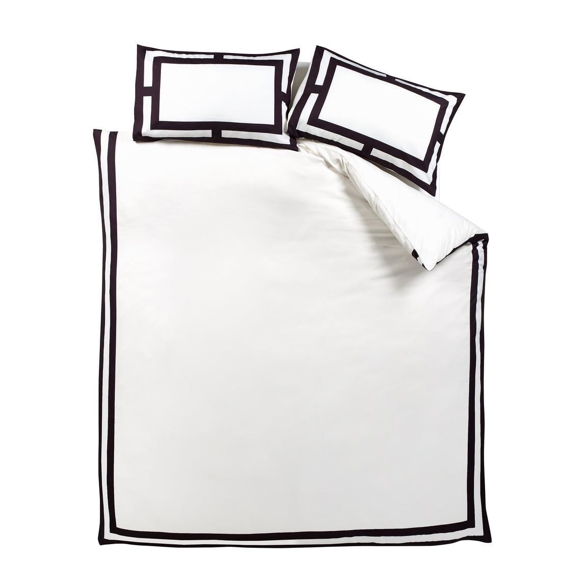 Catherine Lansfield So Soft Mono Panel Duvet Cover Bedding Set Cream