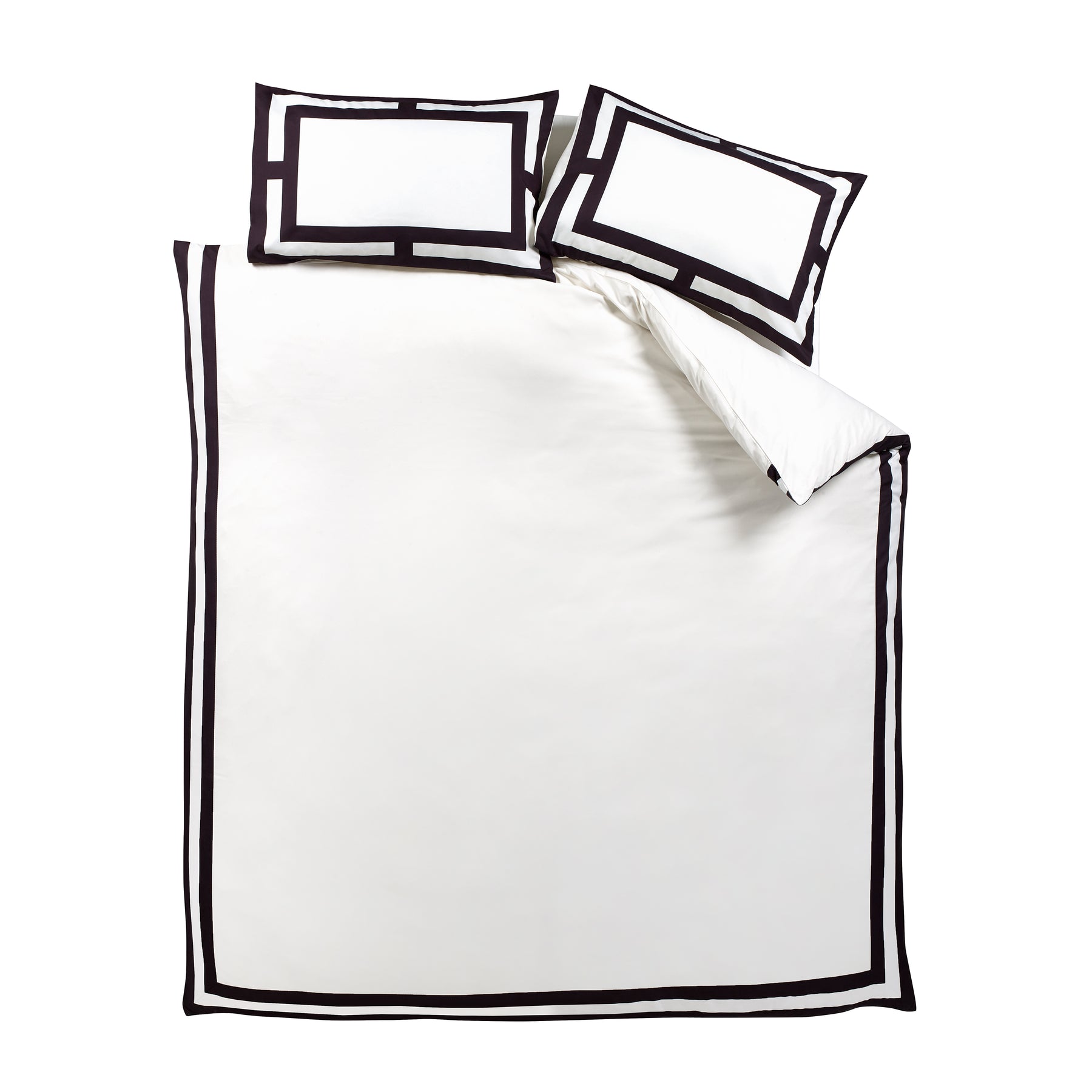 Catherine Lansfield So Soft Mono Panel Duvet Cover Bedding Set Cream