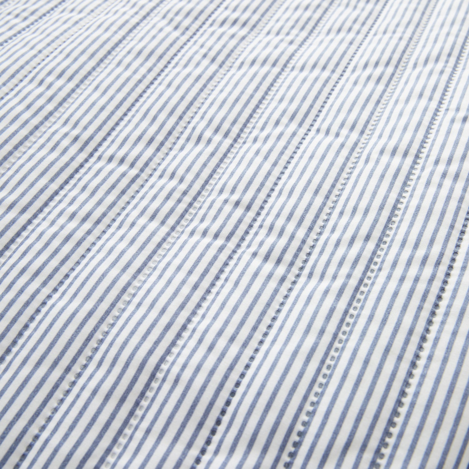 Catherine Lansfield Stripe 220cm x 230cm Reversible Bedspread Blue