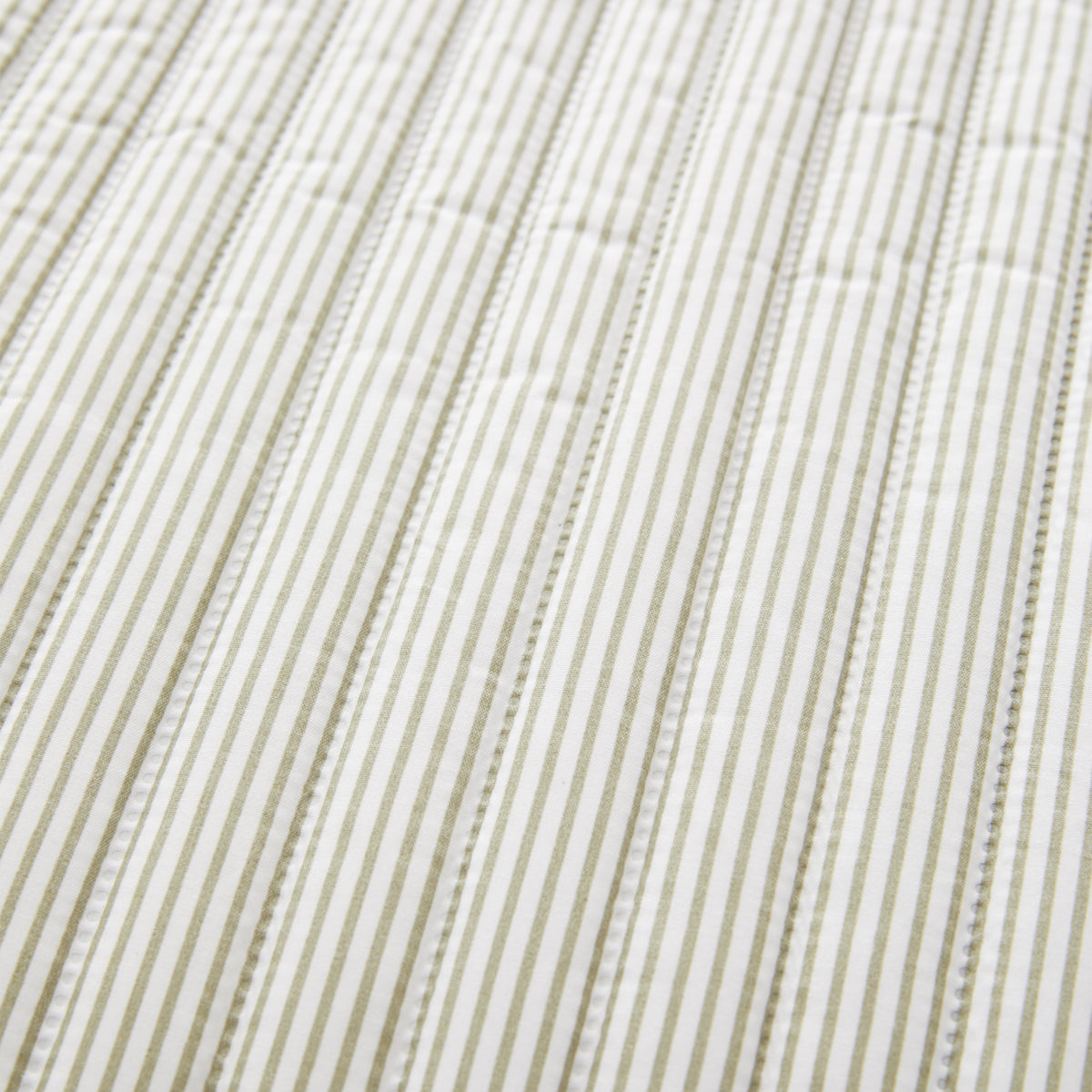 Catherine Lansfield Stripe 220cm x 230cm Reversible Bedspread Green