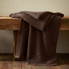 Pineapple Elephant Jaipur Waffle 150cm x 200cm Throw Chocolate