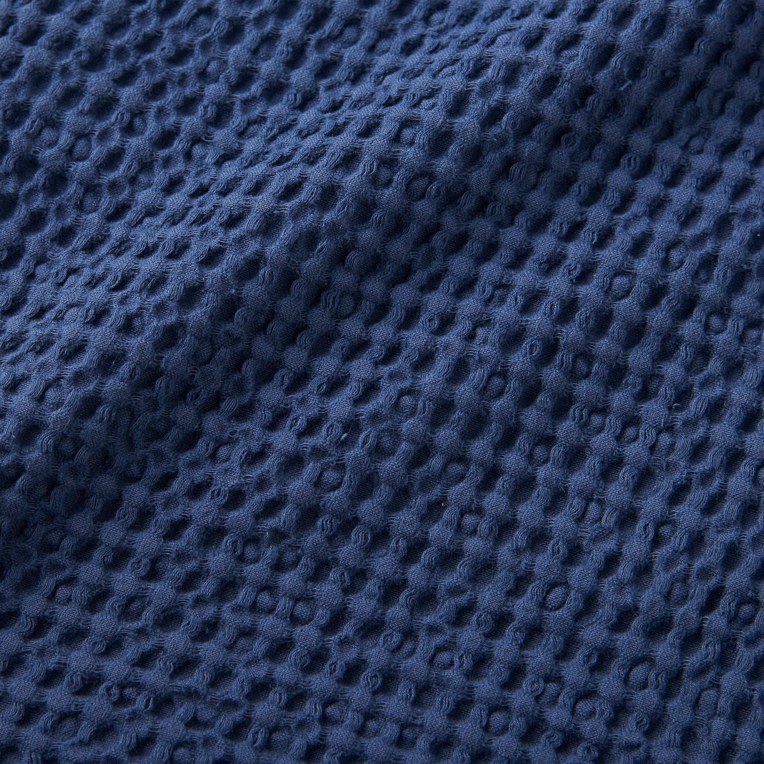 Pineapple Elephant Jaipur Waffle 150cm x 200cm Throw Navy Blue