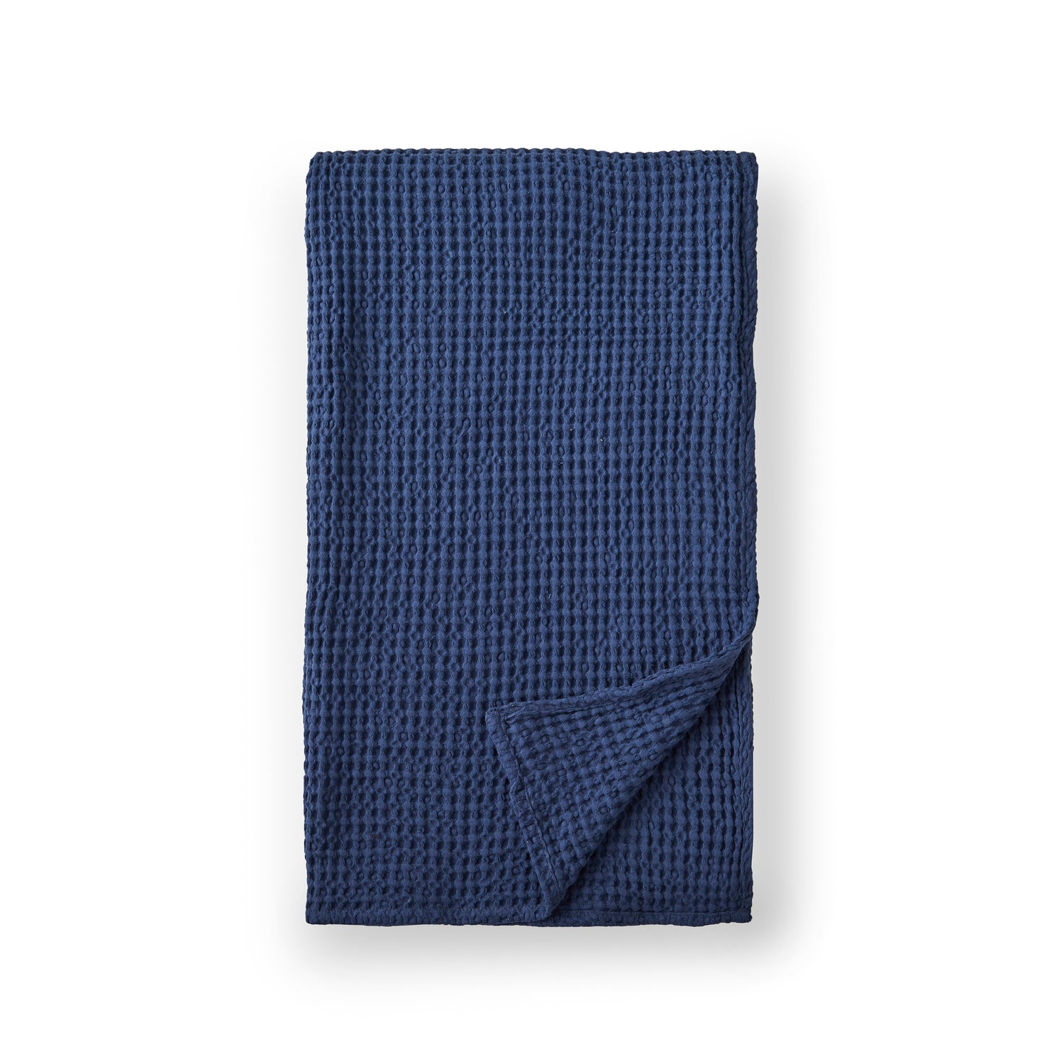 Pineapple Elephant Jaipur Waffle 150cm x 200cm Throw Navy Blue