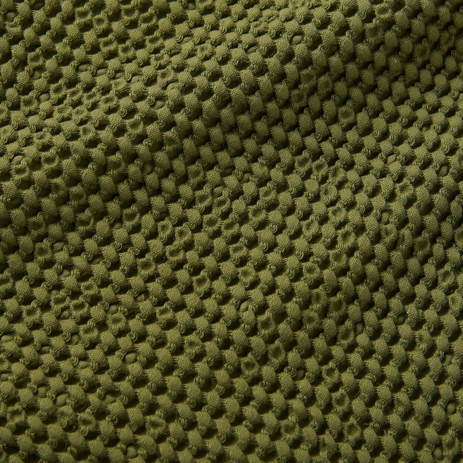 Pineapple Elephant Jaipur Waffle 150cm x 200cm Throw Olive Green