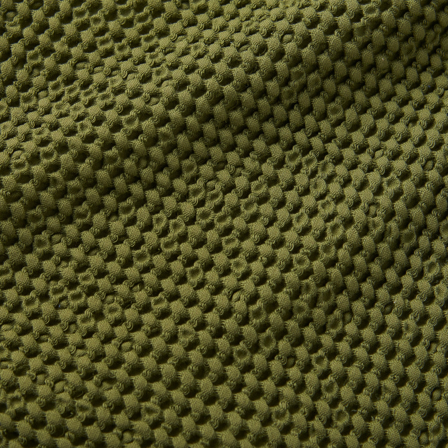 Pineapple Elephant Jaipur Waffle 150cm x 200cm Throw Olive Green