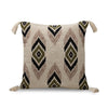 Pineapple Elephant Emir Ikat Tassel 45cm x 45cm Filled Cushion Olive Green