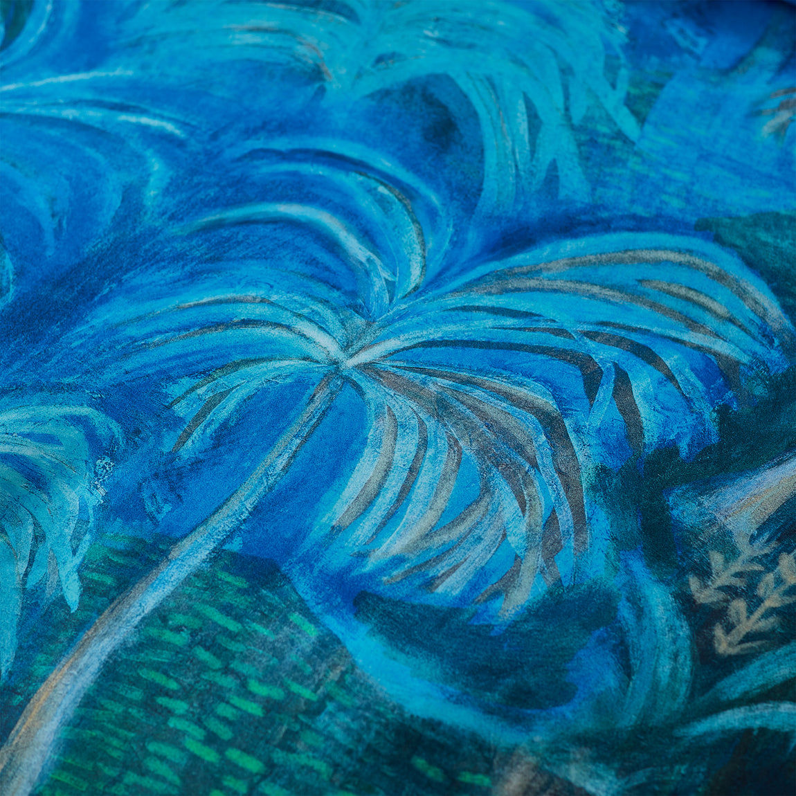 Matthew Williamson Midnight Palms Pure Cotton Duvet Cover Bedding Set Blue