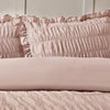 Catherine Lansfield Seersucker Frill Easy Care Duvet Cover Bedding Set Pink