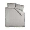 Catherine Lansfield Seersucker Frill Easy Care Duvet Cover Bedding Set Silver