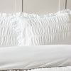 Catherine Lansfield Seersucker Frill Easy Care Duvet Cover Bedding Set White