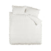 Catherine Lansfield Seersucker Frill Easy Care Duvet Cover Bedding Set White