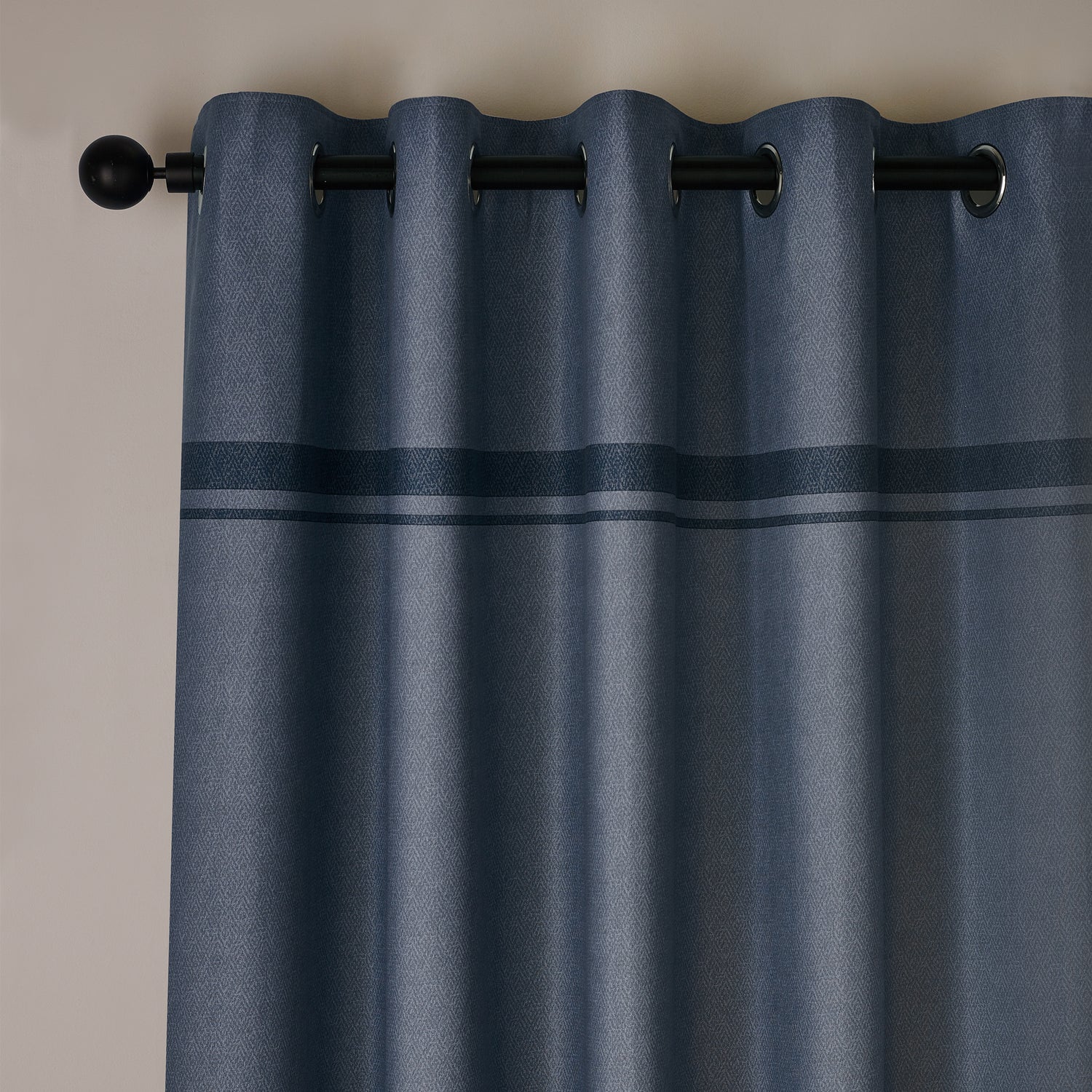 Catherine Lansfield Melville Ready Made Eyelet Curtains Blue