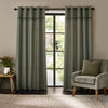 Catherine Lansfield Melville Ready Made Eyelet Curtains Green