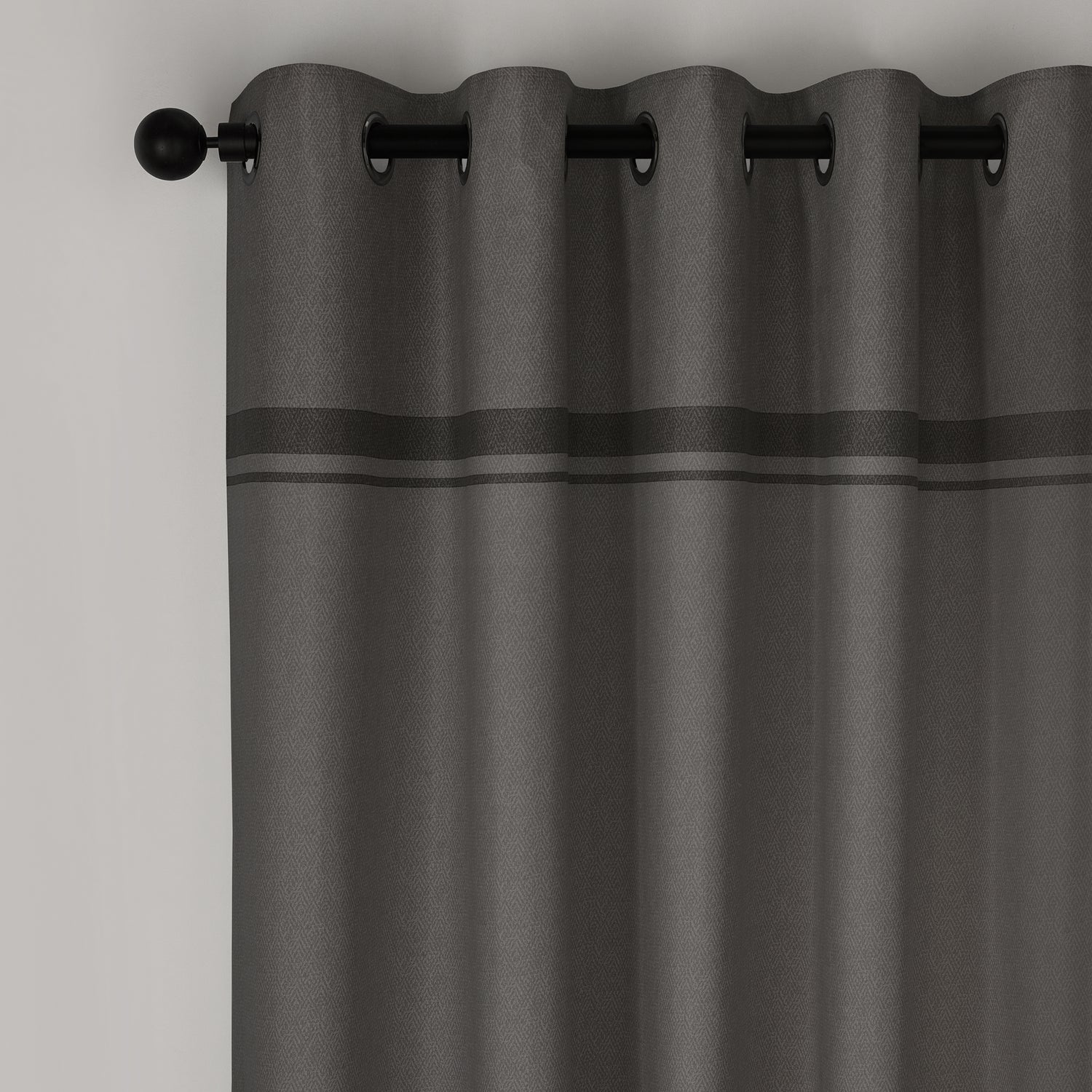 Catherine Lansfield Melville Ready Made Eyelet Curtains Grey