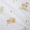 Bianca Mini Moo Bed Linen Fitted Sheet White