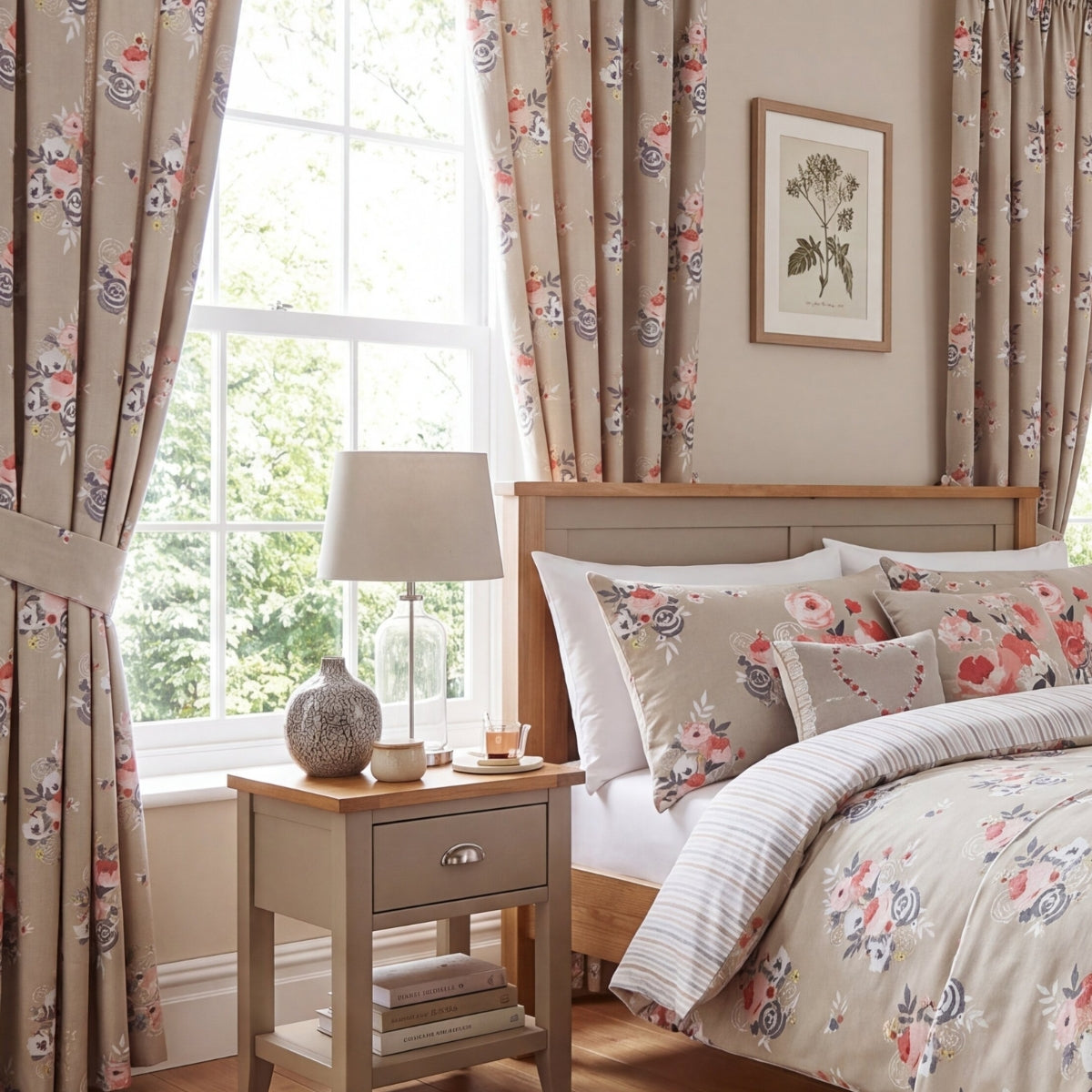 Penelope Ready Made Eyelet Curtains Coral 66 x 72