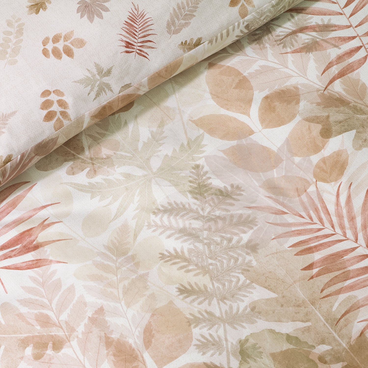 Catherine Lansfield Autumn Leaves Duvet Cover Bedding Set Natural