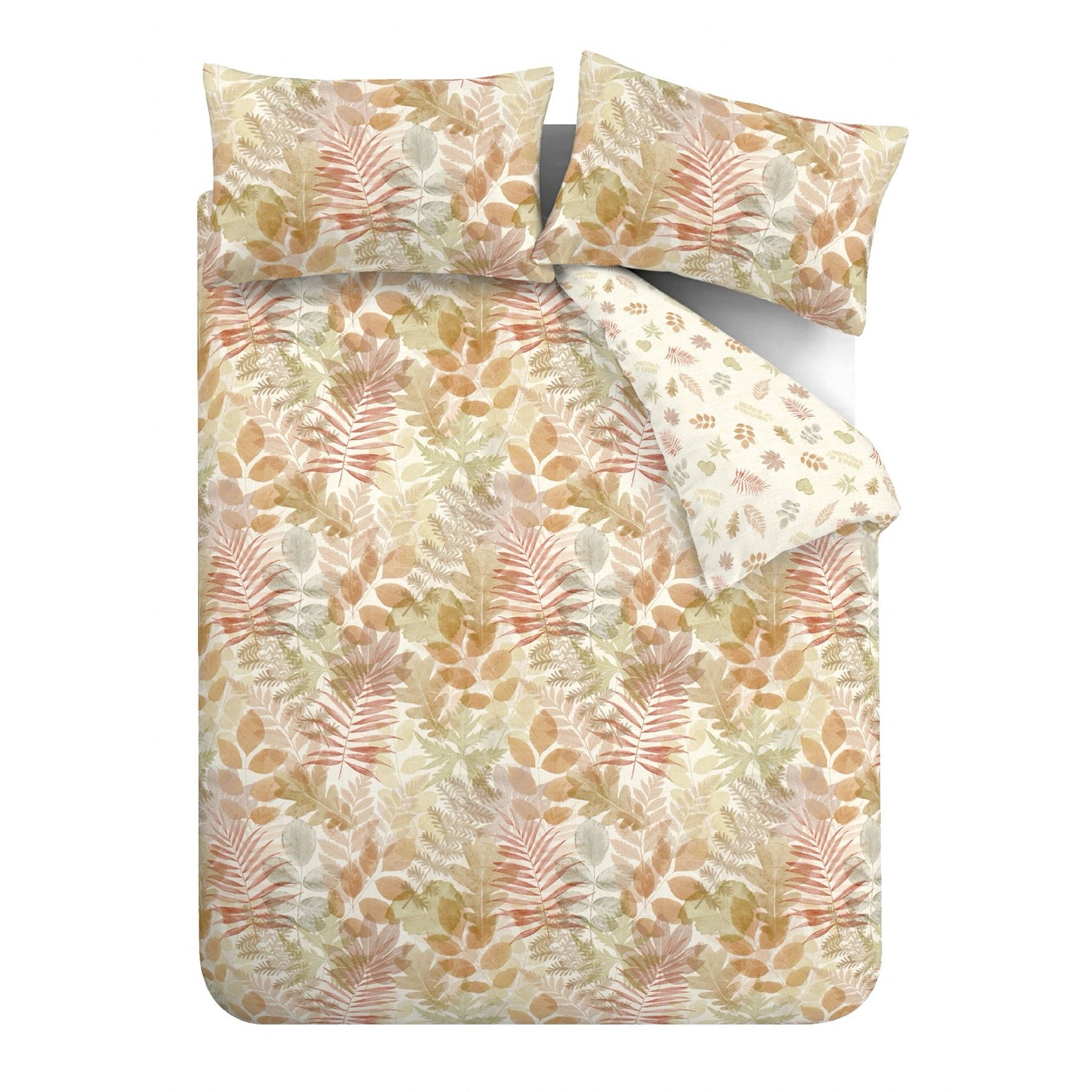 Catherine Lansfield Autumn Leaves Duvet Cover Bedding Set Natural