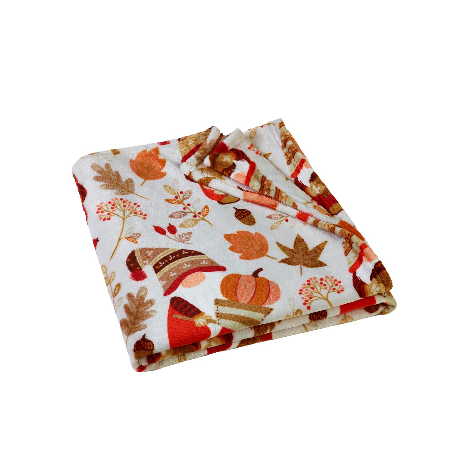 Catherine Lansfield Woodland Gonks 130cm x 170cm Throw Natural