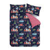 Catherine Lansfield Christmas Ski Village Duvet Cover Bedding Set Blue