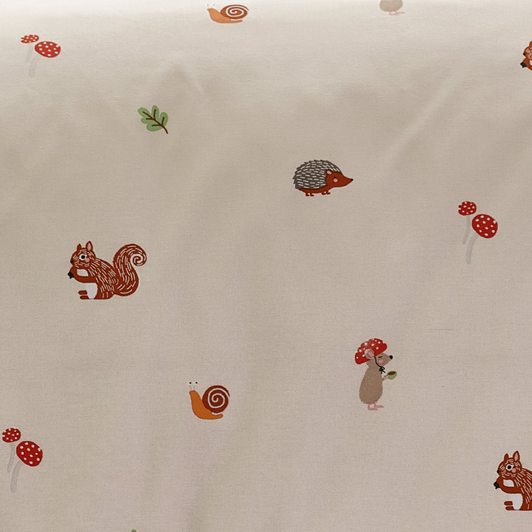 Catherine Lansfield Fox And Woodland Friends Bed Linen Fitted Sheet Cream