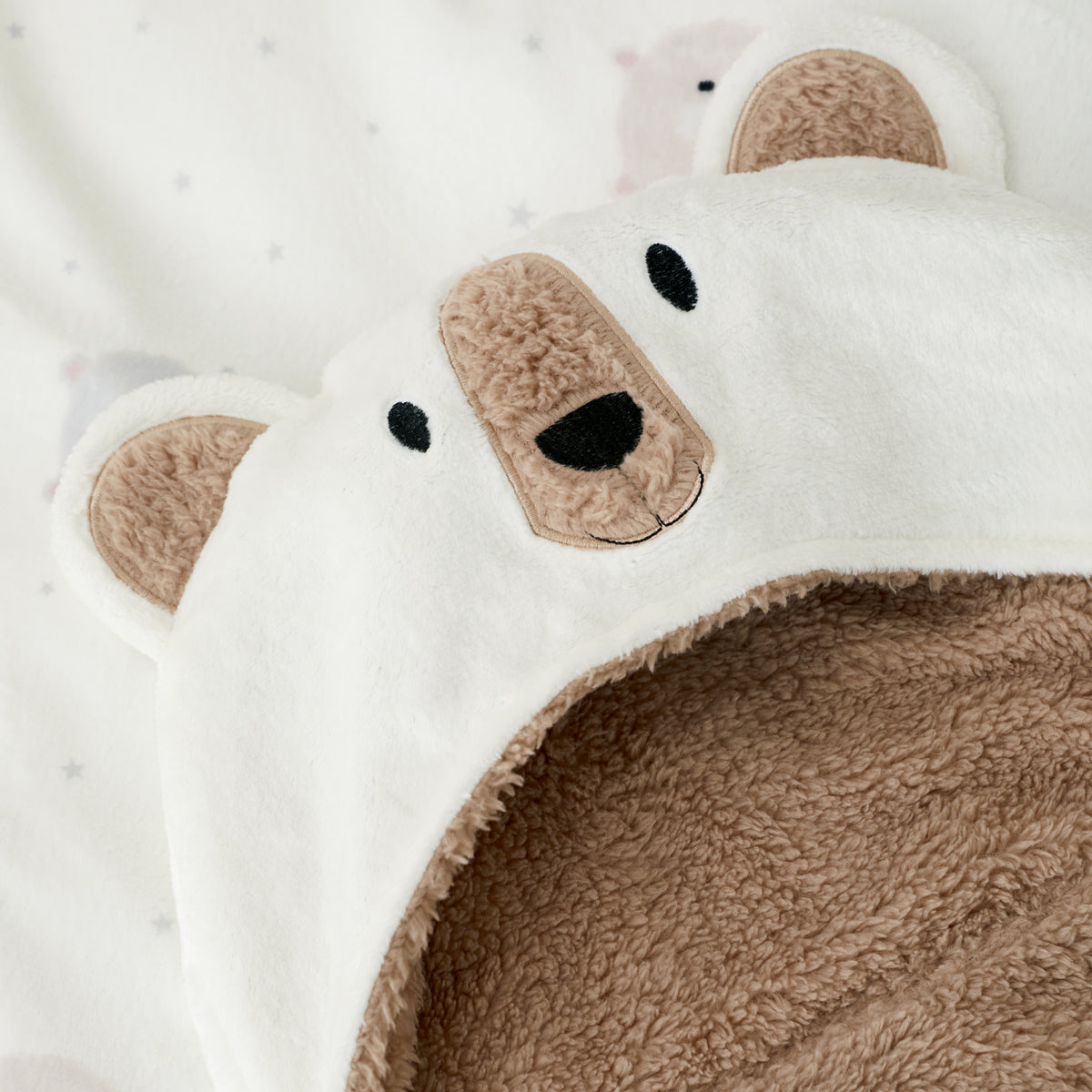 Catherine Lansfield Cosy Bear Beach Towel Natural
