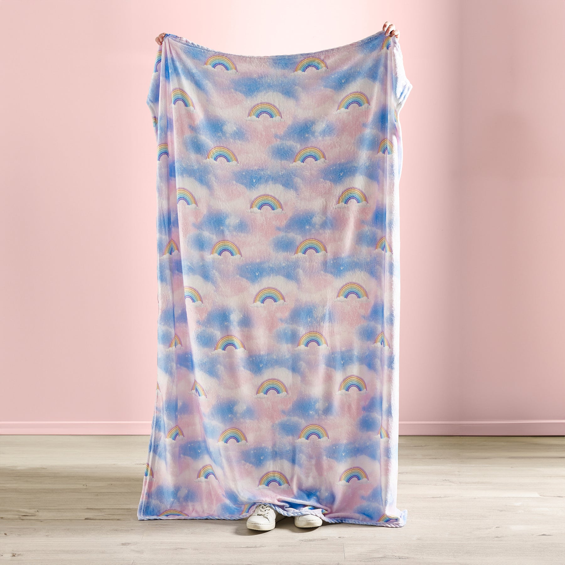 Catherine Lansfield Candy Unicorn 130cm x 170cm Throw Pink