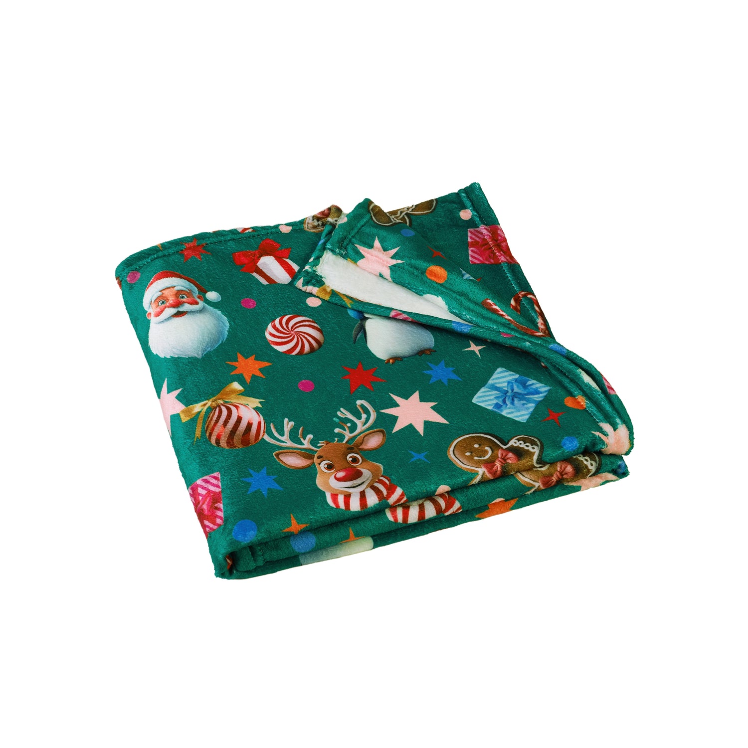 Catherine Lansfield Christmas Icons 130cm x 170cm Throw Green