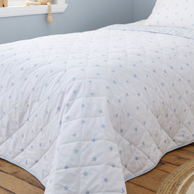 Bianca Mini Star And Stripes 200cm x 200cm Bedspread Blue