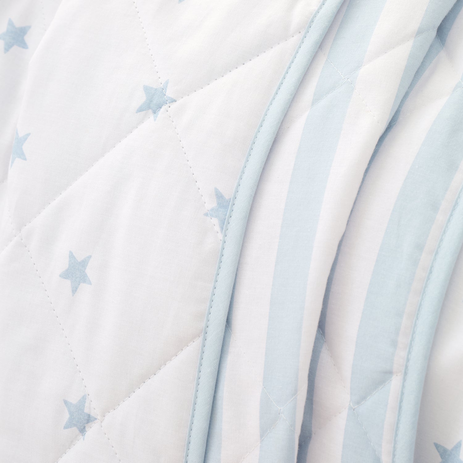 Bianca Mini Star And Stripes 200cm x 200cm Bedspread Blue