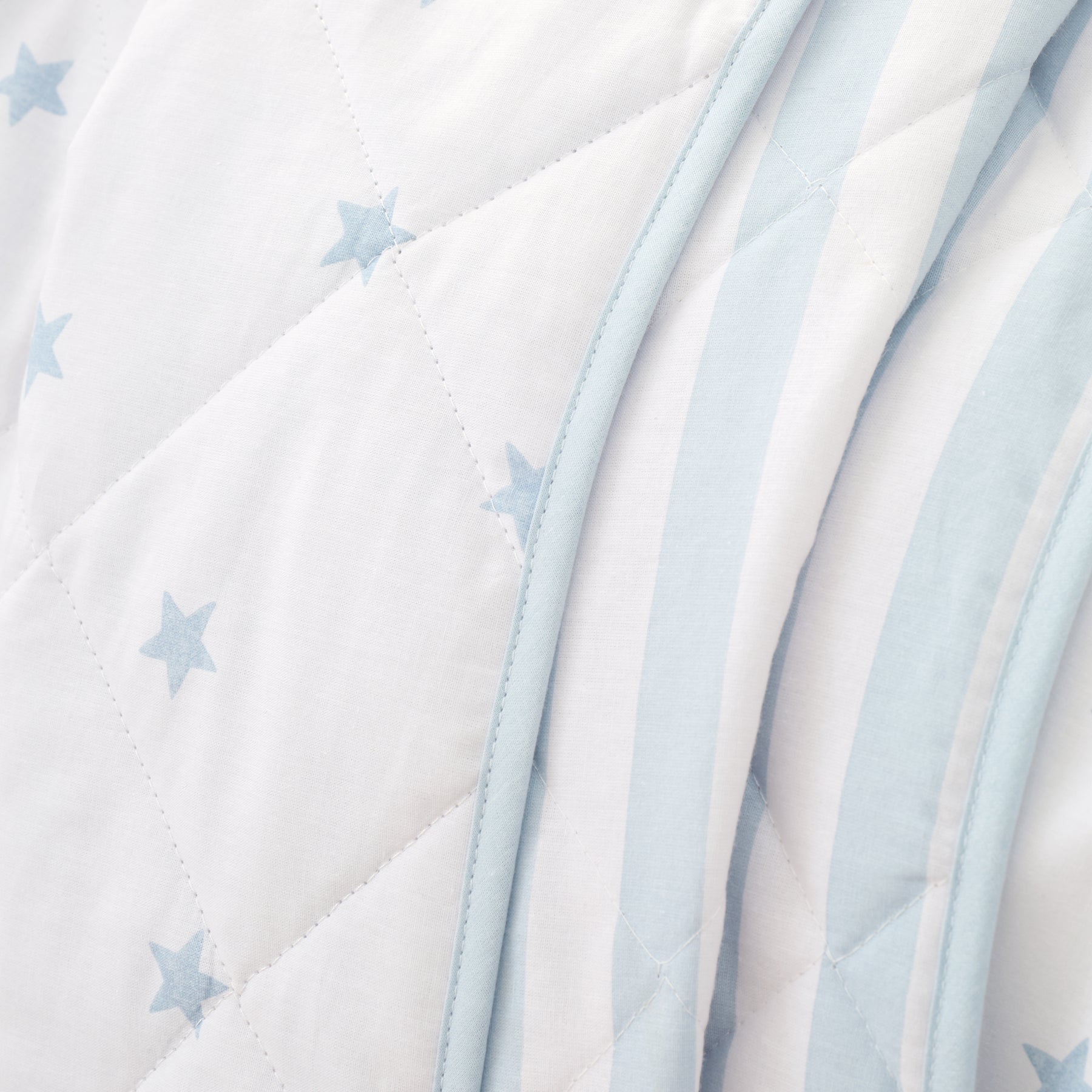 Bianca Mini Star And Stripes 200cm x 200cm Bedspread Blue