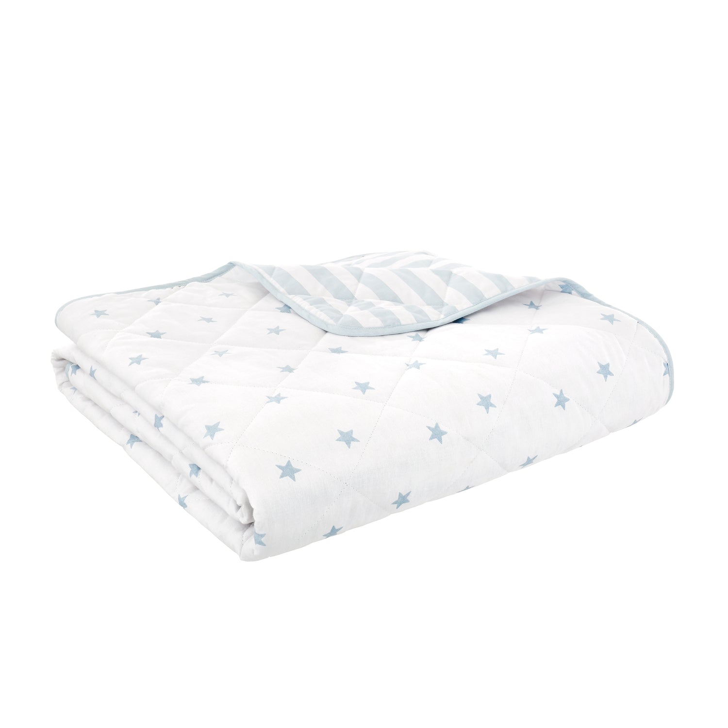 Bianca Mini Star And Stripes 200cm x 200cm Bedspread Blue
