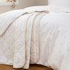Bianca Mini Star And Stripes 200cm x 200cm Bedspread Natural